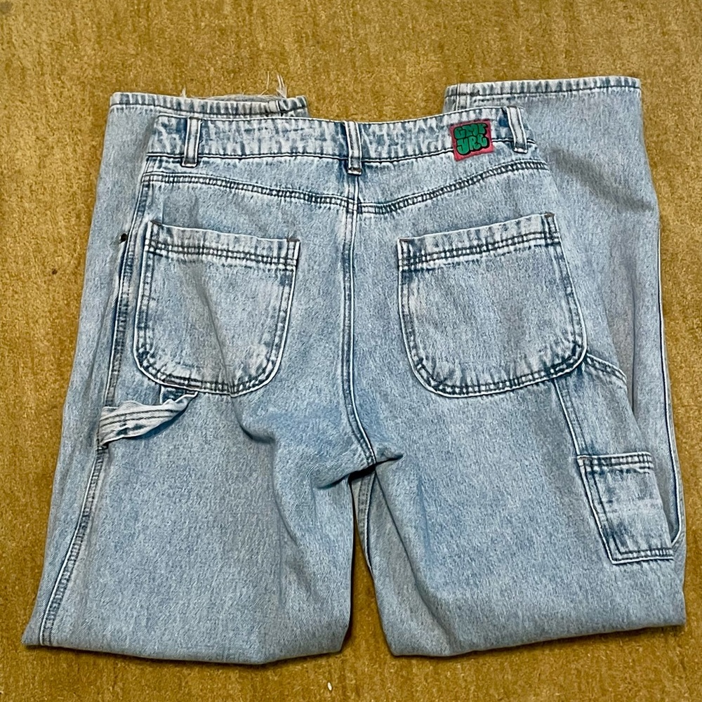 Empyre Light Wash Jeans cargo 90s grunge style 29 waist high rise